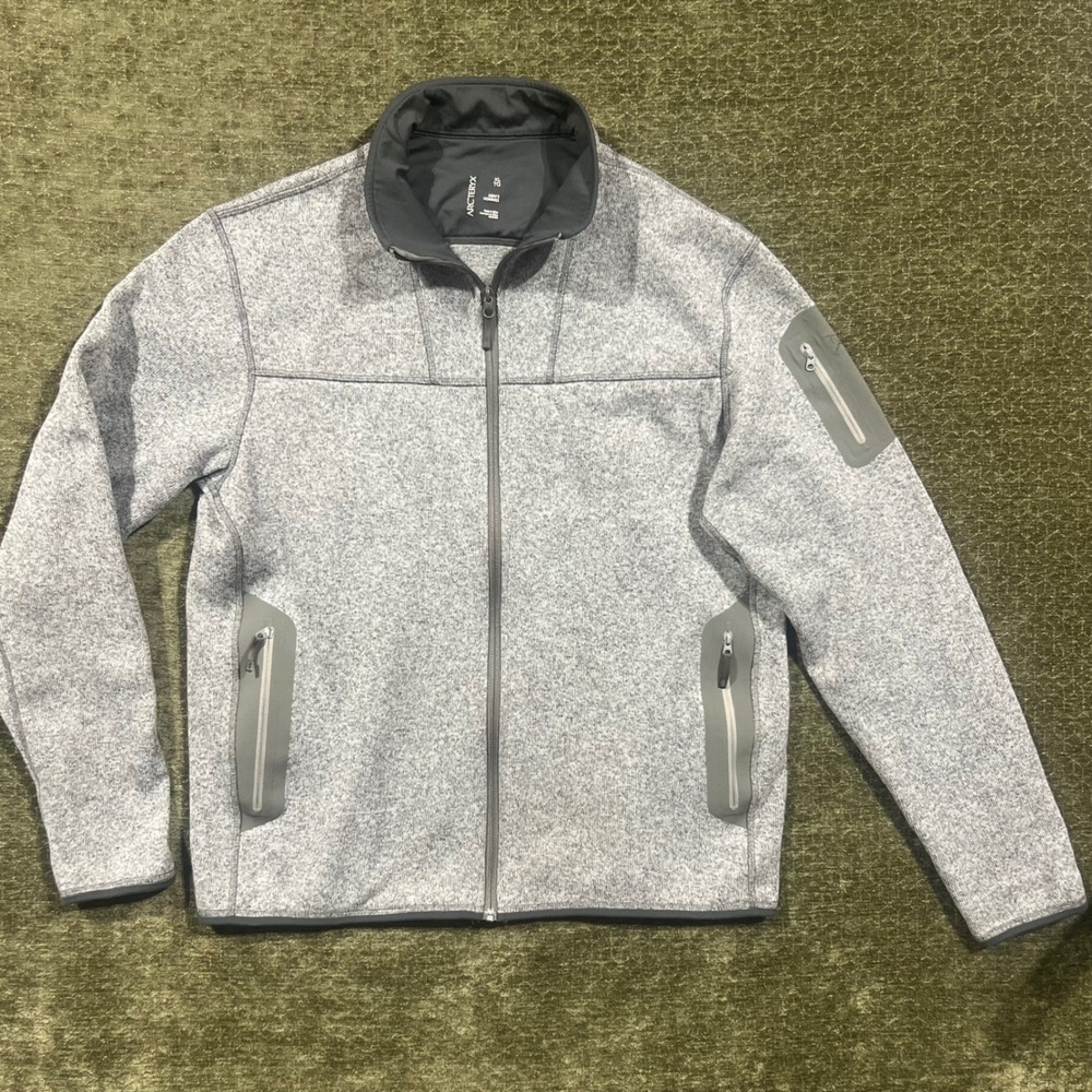 Arc'teryx Covert Cardigan Jacket Mens XL Gray Heather Full Zip Fleece 15375